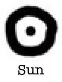 Sun glyph